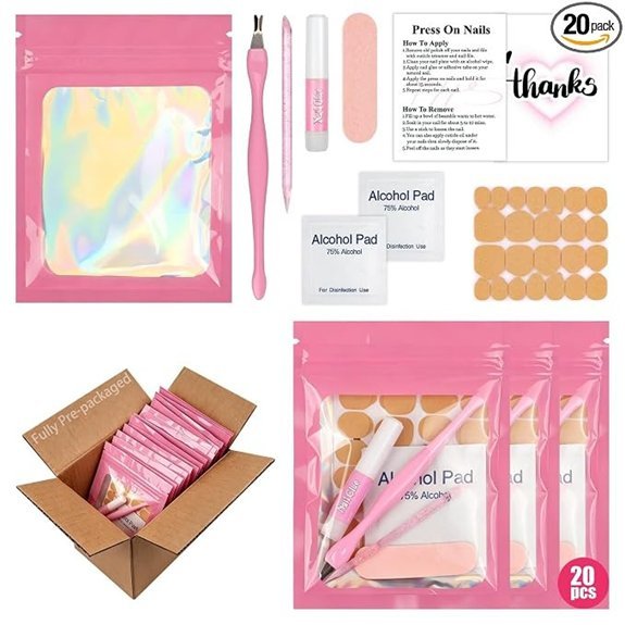 20 Pcs Press On Nail Prep Kit with Tools