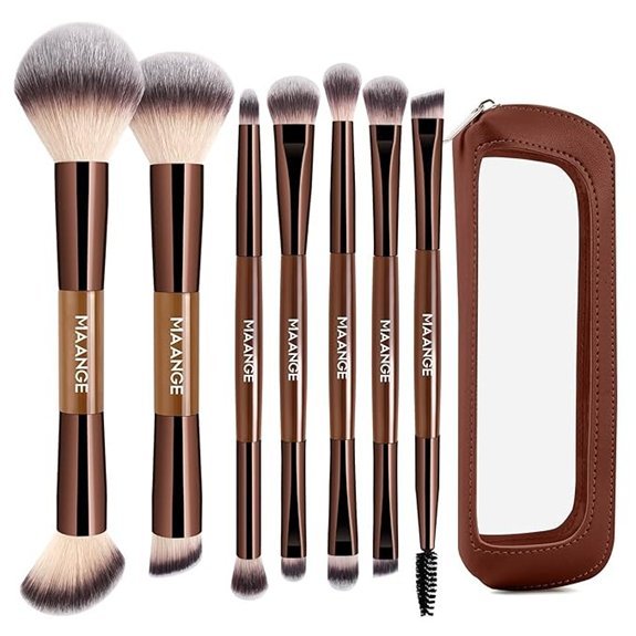MAANGE 7 PCS Foundation Makeup Brush Set With Bag