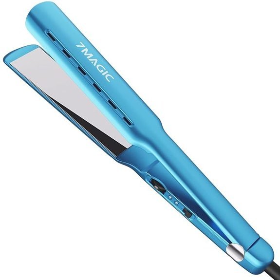 7MAGIC Nano Titanium Hair Straightener Fast Heating Blue