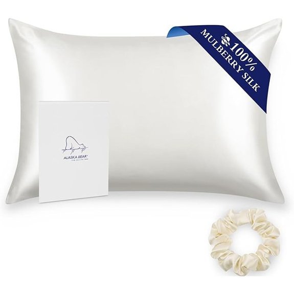 ALASKA BEAR Silk Pillowcase for Hair and Skin (Ivory)
