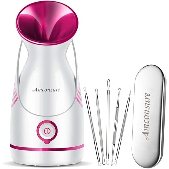 Amconsure Nano Ionic Facial Steamer with 5-Piece Skin Kit