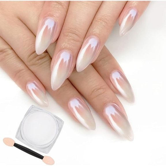Artdone White Pearl Chrome Nail Powder Kit