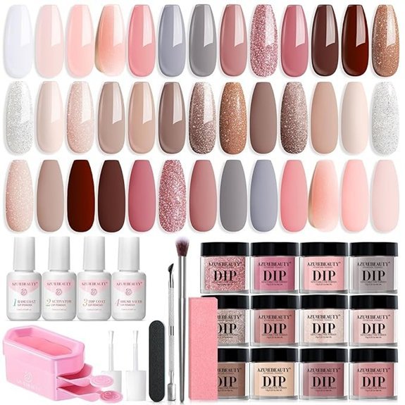 AZUREBEAUTY 31 Pcs Dip Powder Nail Kit (20 Colors)