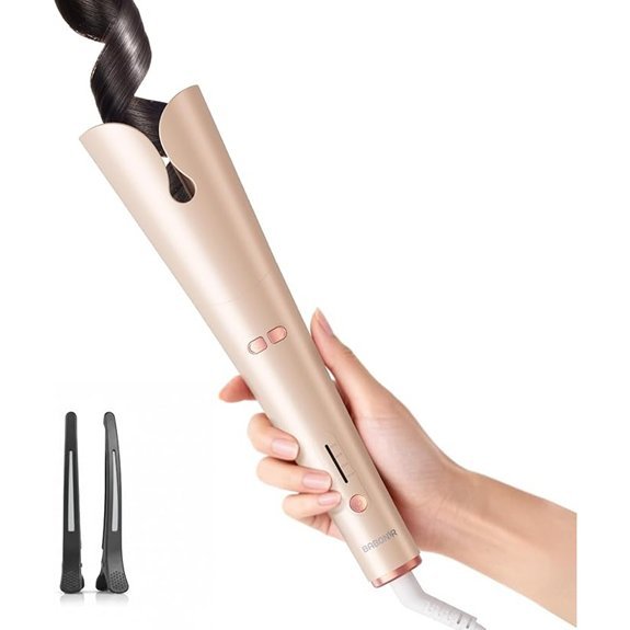 BABONIR Automatic Curling Iron 1.25 Ceramic Rotating Curling Wand