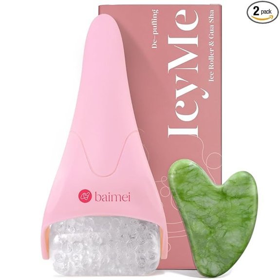 BAIMEI IcyMe Ice Roller and Gua Sha Set - Pink