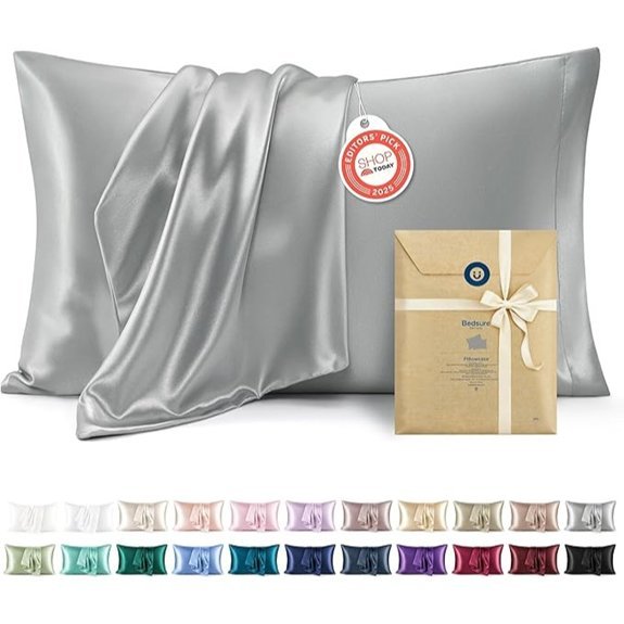Bedsure Satin Pillowcase Queen Size Set of 2