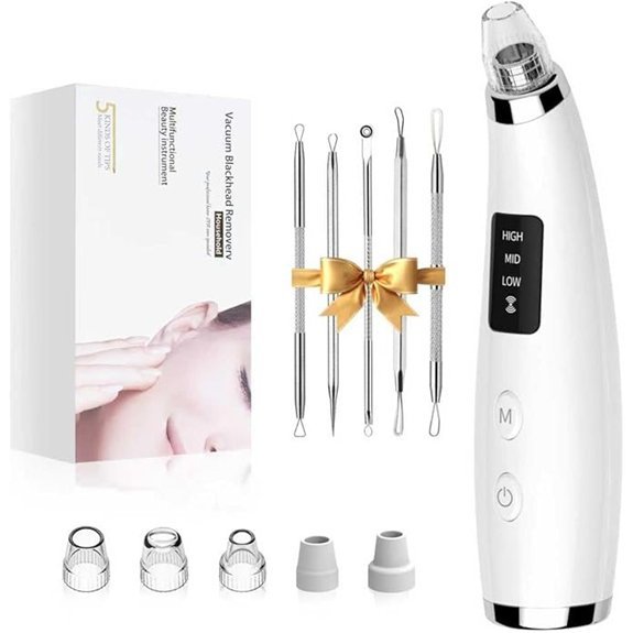 Blackhead Remover Pore Vacuum with 3 Suction Levels (White)
