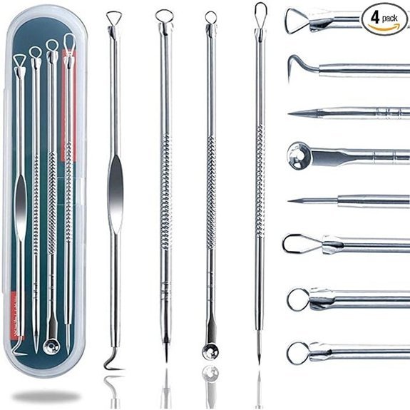 ZTRHYOO Blackhead Remover and Acne Extraction Tool Kit (Silver)