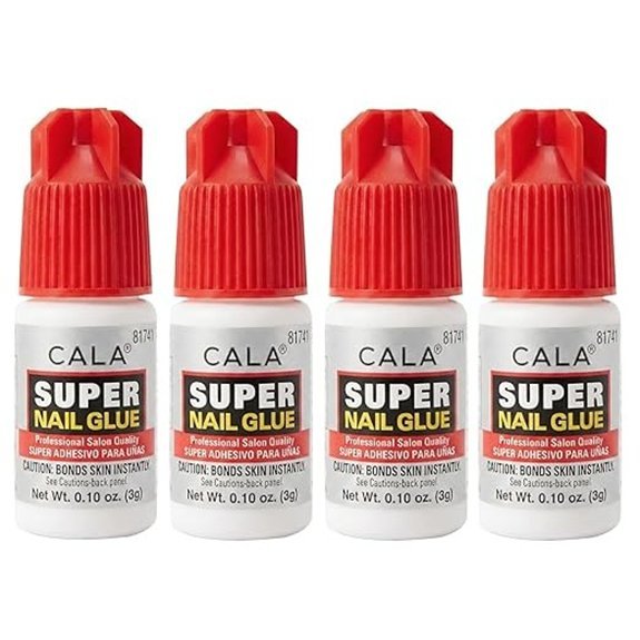 CALA Super Nail Glue for False Nails (4-Pack)