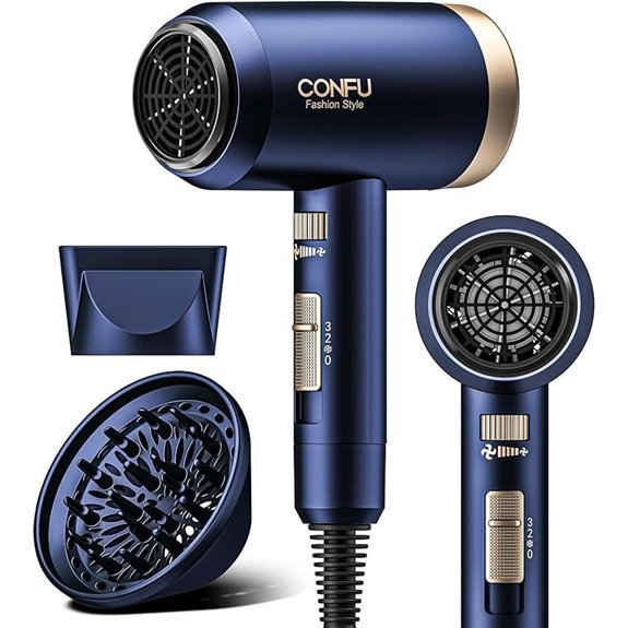 CONFU Hair Dryer with Diffuser Attachment
