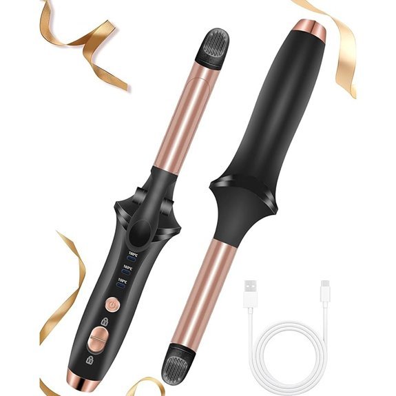 Cordless Rechargeable Curling Iron and Hair Straightener