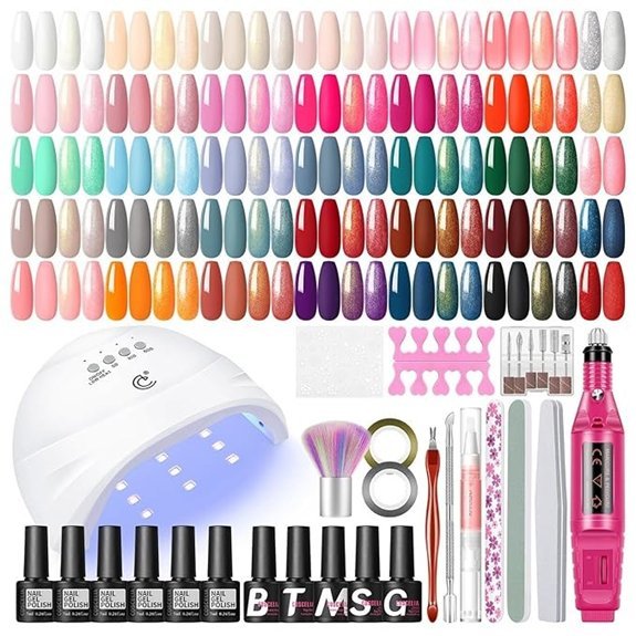 COSCELIA 53pc Gel Nail Polish Kit with UV Light and Drill