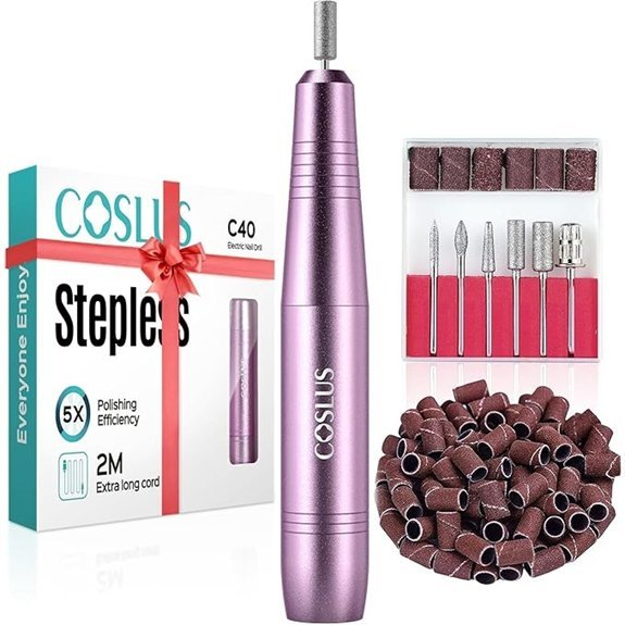 COSLUS C40 Electric Nail Drill for Acrylic Gel Nails Kit