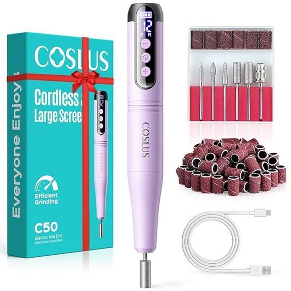 COSLUS C50 Cordless Electric Nail Drill (Purple)