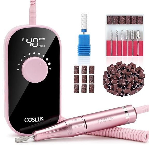 COSLUS E51 Electric Nail Drill 40000 RPM (Pink)