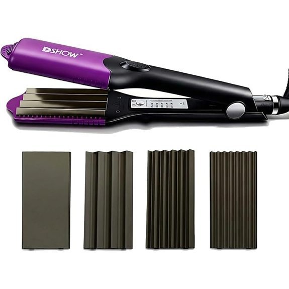 DSHOW 4-in-1 Hair Crimper with Interchangeable Plates
