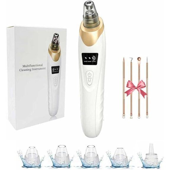 Electric Blackhead Remover with 5 Suction Heads (USB Rechargeable)