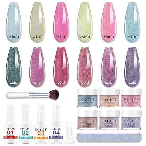 Eodci Temperature-Changing Dip Powder Nail Set (6 Colors)