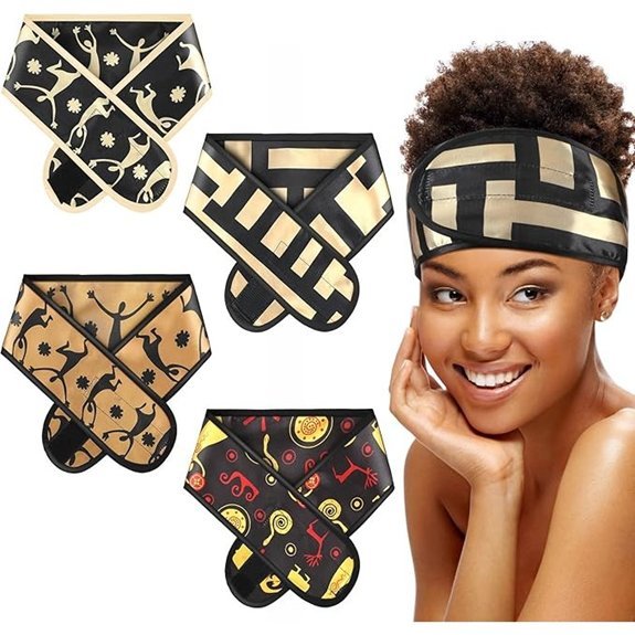 Eurzom 4-Piece Satin Hair Wrap Scarf for Sleeping