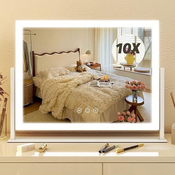 FENNIO Lighted Vanity Mirror 13 x 17 (White)
