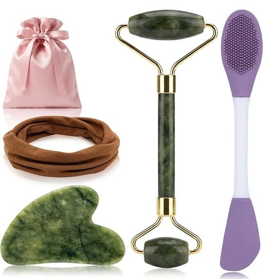 5PCS Face Roller & Gua Sha Facial Tools Set