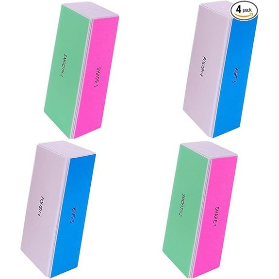 4 Way Nail Buffer Block (4 Pcs) for Natural and Acrylic Nails