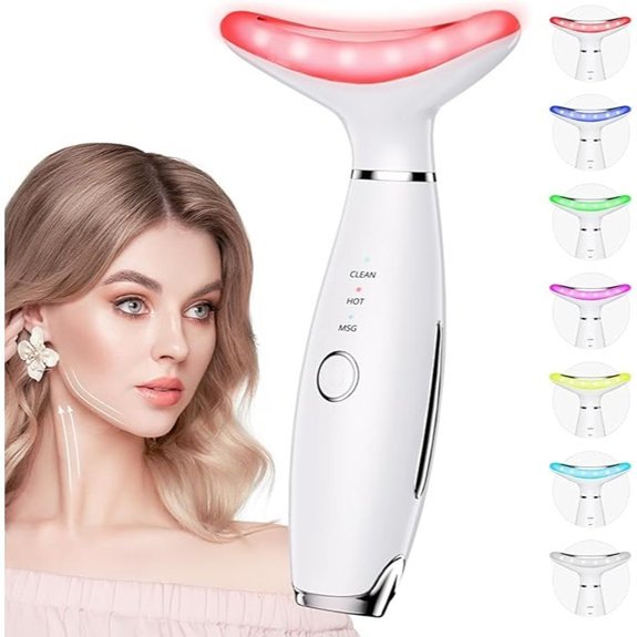 Dopsikn Galvanic Face and Neck Massager with Red Light Therapy