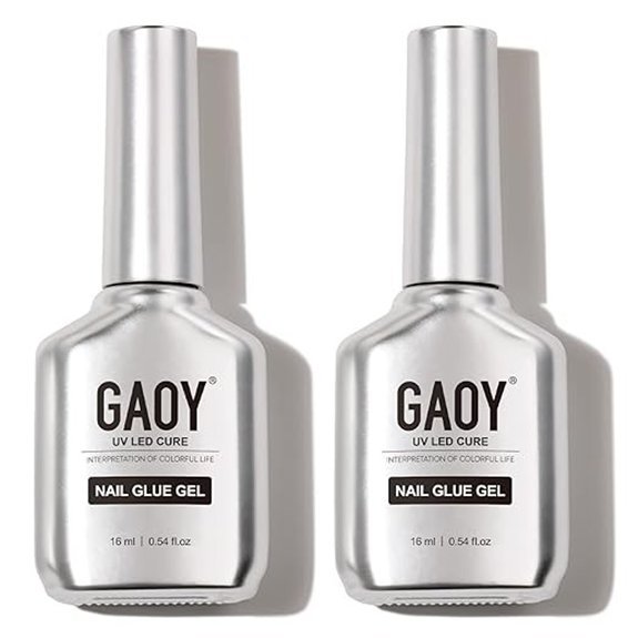 GAOY Gel Nail Glue for Acrylic Nails (2-Pack)