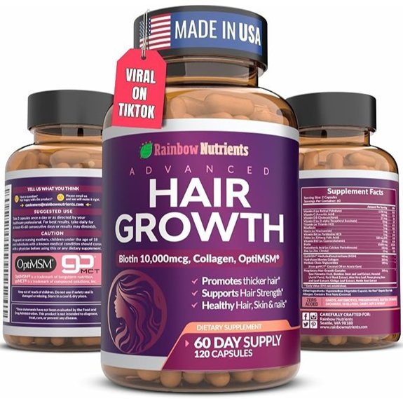 Hair Growth Vitamins with Biotin Collagen & MSM 60-Day Supply