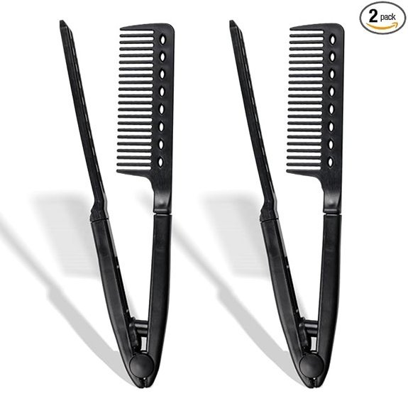 Heat-Safe Hair Straightening Comb (2-Pack)