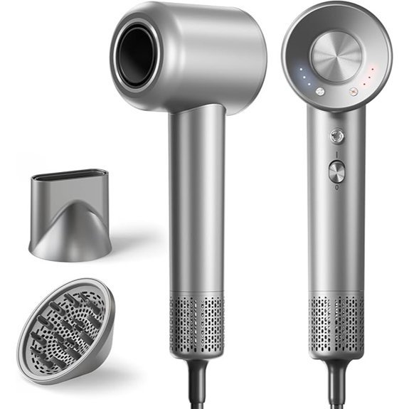 High-Speed Ionic Hair Dryer with Magnetic Diffuser
