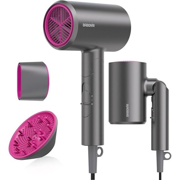 BABONIR Ionic Hair Dryer with Diffuser (1875W)