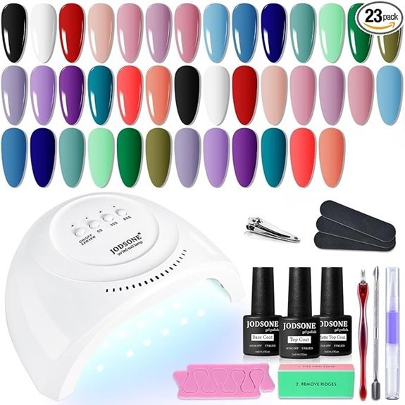 JODSONE 20 Colors Gel Nail Polish Kit with UV Light