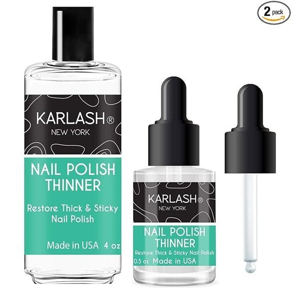 Karlash Professional Nail Polish Thinner (4 oz & 0.5 oz Kit)