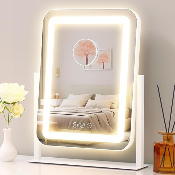 LED Vanity Mirror with Lights Touch Control Dimmable 3 Modes