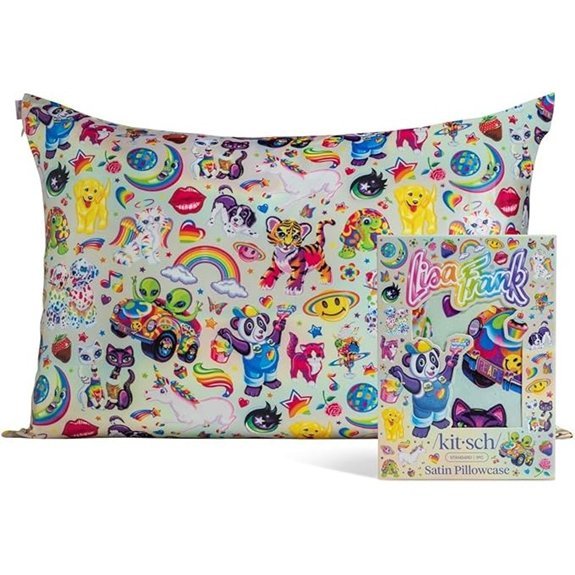 Lisa Frank x Kitsch Satin Pillowcase with Zipper (Standard Size)