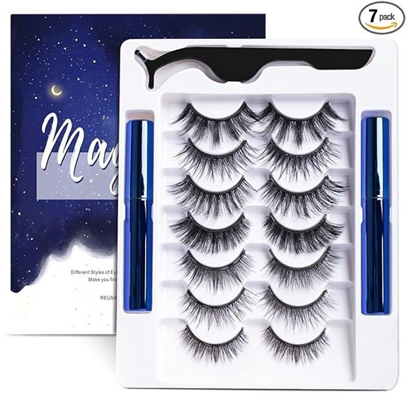 Magnetic Eyelashes and Eyeliner Kit with Tweezers