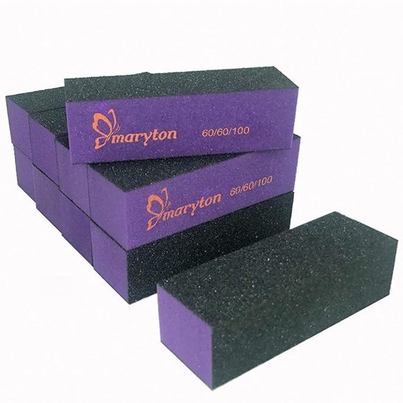 Maryton Nail Buffer Sanding Block 10-Pack (Black Purple)