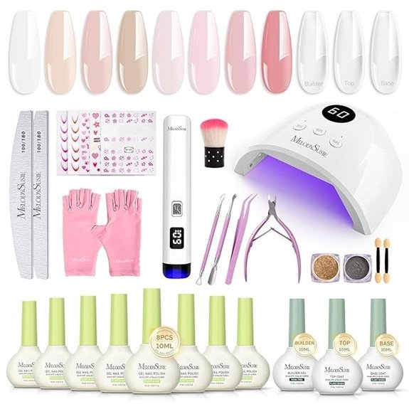 MelodySusie Gel Nail Polish Kit with UV Lamp