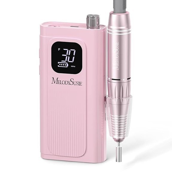MelodySusie Clip-On Rechargeable Nail Drill (Pink)
