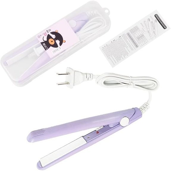 HuGuWdy Mini 2-in-1 Hair Straightener and Curler