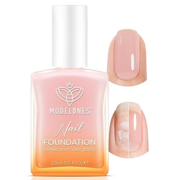 Modelones Nail Strengthener and Growth Peachy Pink Polish