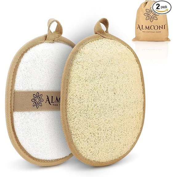 Almooni Natural Egyptian Loofah Body Scrubber (2 Count)