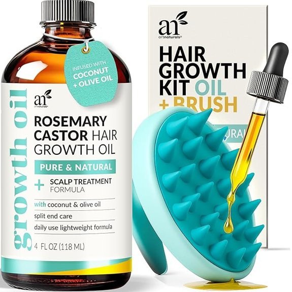 ArtNaturals Organic Rosemary Castor Hair Growth Oil Set