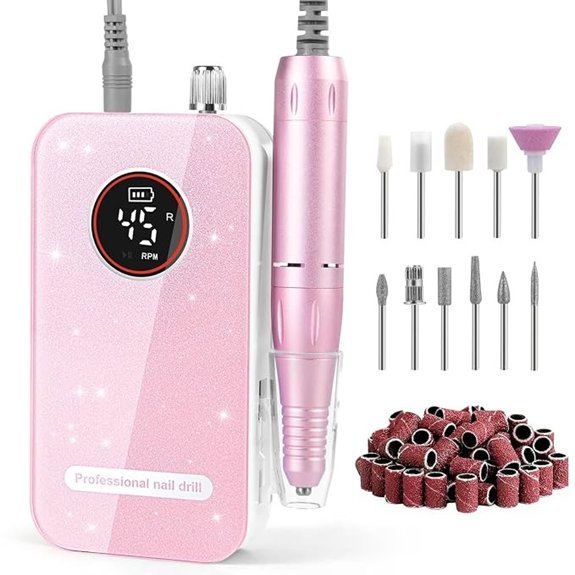 Professional Nail Drill Electric File 45000RPM (Pink)