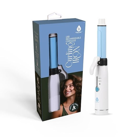 Pursonic Portable Rechargeable USB Curling Iron