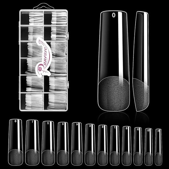 Ranrose Long Straight Full Cover Gel Nail Tips (240PCS)