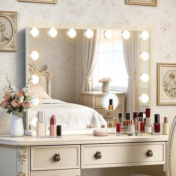Ratsamee Hollywood Vanity Mirror with Lights 23 x 18