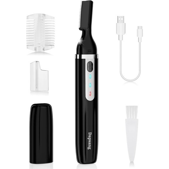 Rechargeable Electric Eyebrow Trimmer with LED Light