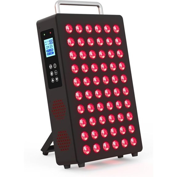 Red Light Therapy Panel 300W for Face & Body (Black)